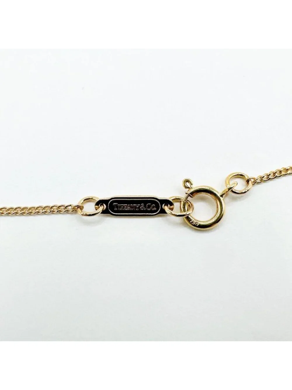 Tiffany & Co Chain Cross Heart Amethyst Yellow Gold Necklace 43